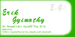 erik gyimothy business card